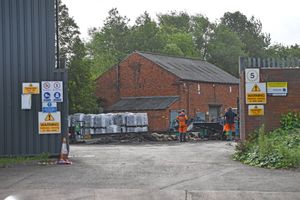 The coal yard at Deepfield Works