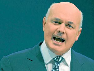 The secretary of State for Work and Pensions Iain Duncan Smith delivers his speech to delegates on the third day of the Conservative Party Conference at Manchester Central in Manchester.