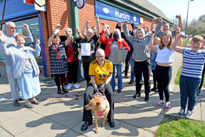 Friends, family and customers came by to cheer Alexis on