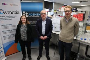 Richard Parker, West Midlands' Mayor, with Victoria Yardley and Alistair Foster from Ademen Ltd