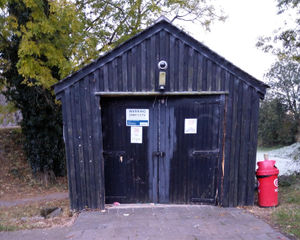 The shed attacked by ram-raiders