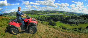 Jonathon Wilkinson, from Meifod, looks across the valley which he fears will be ruined