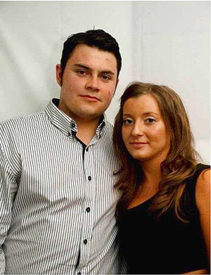 Tom with fiancee Jade