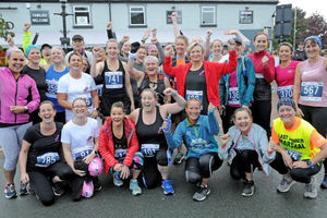 Runners at the Oswestry 10k