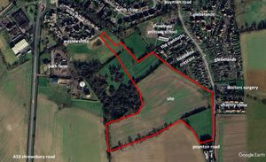 Shingler Homes is planning 130 homes for the site. Picture: Shropshire Council planning portal
