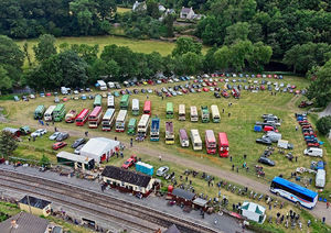 An aerial view of last year's Classic Transport Weekend