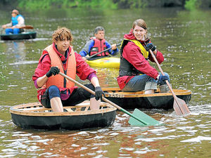 Supporting image for story: Coracles making a splash at Ironbridge regatta