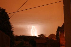 Lightning captured by Twitter user @thewulfran over Aldridge