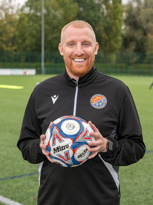 ...but it was not to be for Stafford Town boss Adam Wall. Pic: Jim Wall