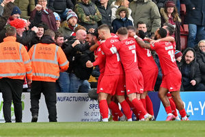 Alex Penny celebrates his goal.