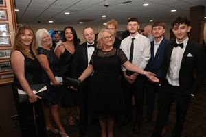 BUSINESS COPYRIGHT NATIONAL WORLD TIM STURGESS 13/11/24.  Ladder for the Black Country  Apprentice Awards 2024 .The Richardson Suite at West Bromwich Football Club. Pictured, front Julie Haydon and Wolverhampton homes.