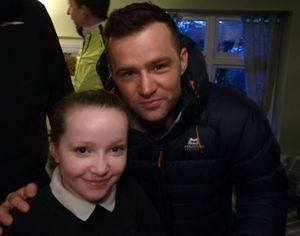 McFly drummer Harry Judd meets a fan. Photo: The Haughmond/Facebook. 