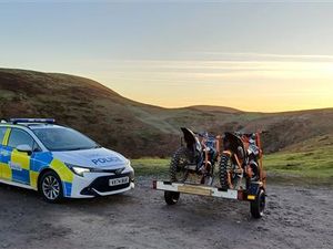 Police seized two unregistered motorbikes that were seen off-roading on the Long Mynd. Picture: West Mercia Police. 