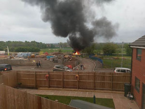 Supporting image for story: Barge destroyed in fire on Walsall waterway