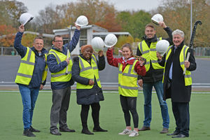 Pictured are Sutton Coldfield Hockey Club's Matthew Jones and Ian Harding, cllr Paulette Hamilton, Laura Unsworth, Matthew Kidson and Sutton Hockey chairman Peter Westbrook 