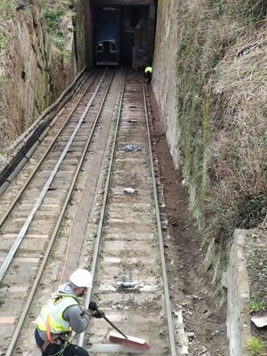 Work on Bridgnorth Cliff Railway