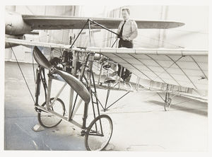 ​A picture that dates back to June 4 1976, and a visit to RAF Cosford where a rare Bleriot monoplane, a French aircraft from the pioneer era of aviation. was being restored. The aircraft dates back to 1911 and Eddy Friday from the museum is pictured standing on the pilot’s seat.