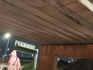 Supporting image for story: Problem motorway bridge to be demolished after being struck 20 times in ten years – and twice in a week