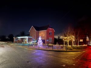 Ellerdine village lit up for Christmas
