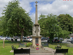 Supporting image for story: Work to restore and refurbish Builth Wells’ war memorial is well underway