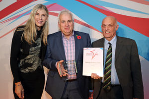 Last Jonathan Hipkiss 06/11/2014 Copyright Jonathan Hipkiss Photography/07974 329 823/... Energize Awards 2014 at Shrewsbury Town FC... Community Club of the year award winner Shifnal Cricket Club with Sharron Davies and sponsor Brian Taylor from Shropshire Community Leisure Trust