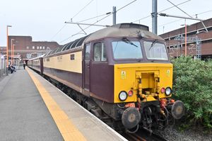 The Northern Belle train pulling into Walsall Station to take passengers on a trip to Carlisle in April