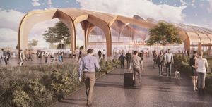CGI of the proposed HS2 Interchange station to be built near Birmingham Airport