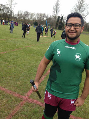 Raza Khan is keeper for the Leeds University Griffins