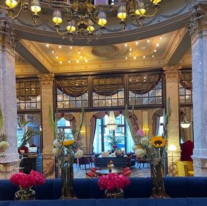 The lobby at Hotel des Indes in The Hague