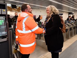 Transport Secretary Heidi Alexander arrives at Wolverhampton Railway Station to mark the transfer of West Midlands Trains into public ownership.Meeting the front line workers.