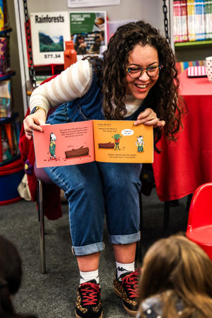 Shoshanna Clay and her Zip the Zebra book