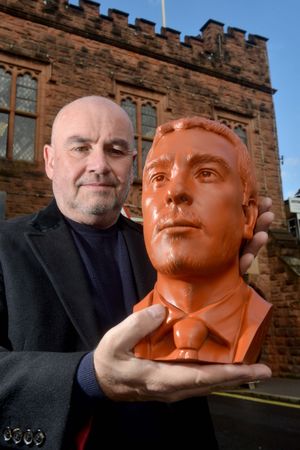 Russell Stephen Edwards and the bust is Jack the Ripper who he says was: Aaron Kosminski