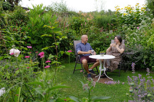 Couple John Butcher, 37 and Sarah Berry, 33, from Market Drayton are among eight households shortlisted in the BBC Gardeners’ World Award. Photo: Neil Hepworth