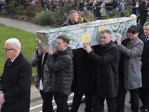 Supporting image for story: Stars and hundreds of fans gather for Stone Roses bassist Mani’s funeral