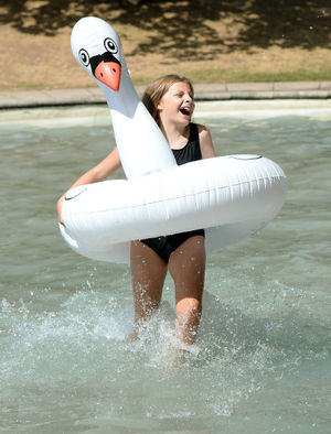 Madison Mountford, aged 10 from Walsall, was among the crowds at Tettenhall Pool