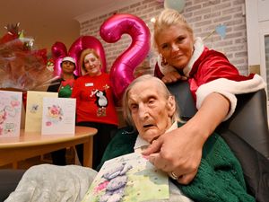 Supporting image for story: 102 not out! Codsall care home's oldest resident celebrates birthday and Christmas with friends, family and staff