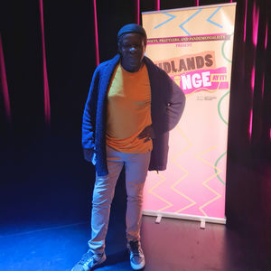 Stephen on the 'stage' at the Arena Theatre