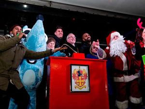 Supporting image for story: Wolverhampton Christmas lights switch-on: Wolves' Danny Batth and Carl Ikeme join Doreen and Boj for spectacular