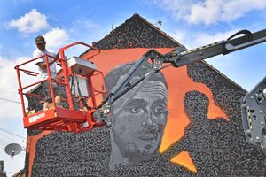 The artwork is on track to be finished by Friday afternoon