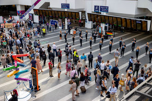Lord of the Dance cast take over Birmingham New Street station Photo: Birmingham Alexandra