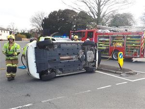 Supporting image for story: Oswestry crash closes road