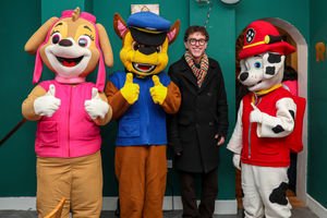 Paw Patrol joined Mark Charnock as guests at the event. Photo: Kennett Photography