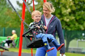 Enjoying the refurbished play area