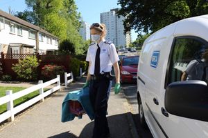 RSPCA officer Claire Thomas rescuing animals