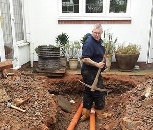 Carter working on a property