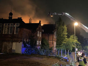 Supporting image for story: Fire crews battle major blaze after 'arson attack' at former Dudley school