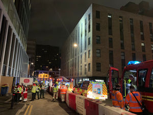 Firefighters attending the scene on Tennant Street. Credit: West Midlands Fire Service