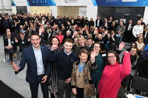 Gareth Jones, MD of In-Comm Training, Bekki Phillips, In-Comms Training’s COO, James Morgan, In-Comm’s apprentice of the year, Georgina Barnard, MD of the Black Country and Marches Institute of Technology, Selina Graham, Sheriff of Shropshire, Kathryn Jones, Head of Partnerships at Marches Local Enterprise Partnership and Claire Critchell, Business Support at Telford & Wrekin Council