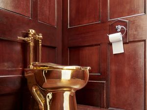 The gold toilet which was stolen from Blenheim Palace