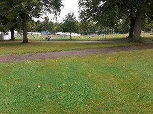 The scene after Saturday's party at Quarry park 